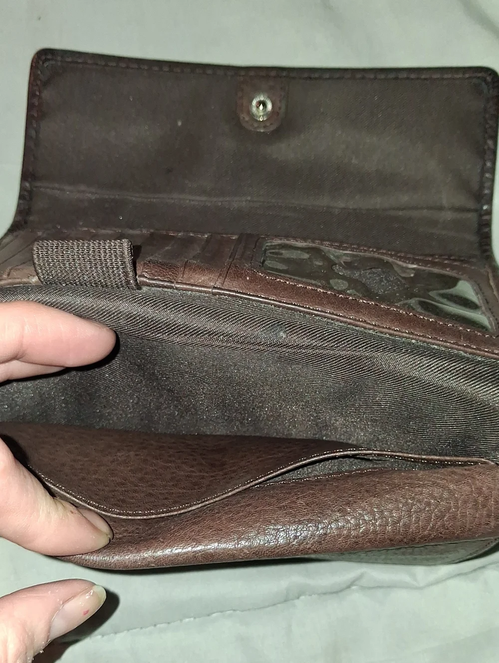 Fossil Dark Brown Leather Trifold Wallet